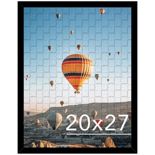 JCJMY 20x27 Picture Frame Black for Puzzles Poster Photo Picture, Horizontal and Vertical Formats for Wall Hanging, 20 x 27 Wall Gallery Poster Photo Puzzles Frame for 20 by 27 Photos Posters,Black