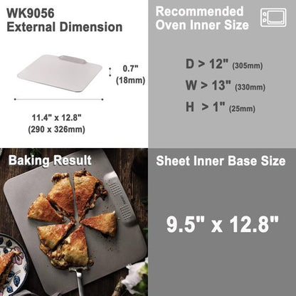CHEFMADE Non-Stick Cookie Sheet Pan - One-Handed Gripping Bakeware | 12-Inch Rimless Design (Champagne Gold)