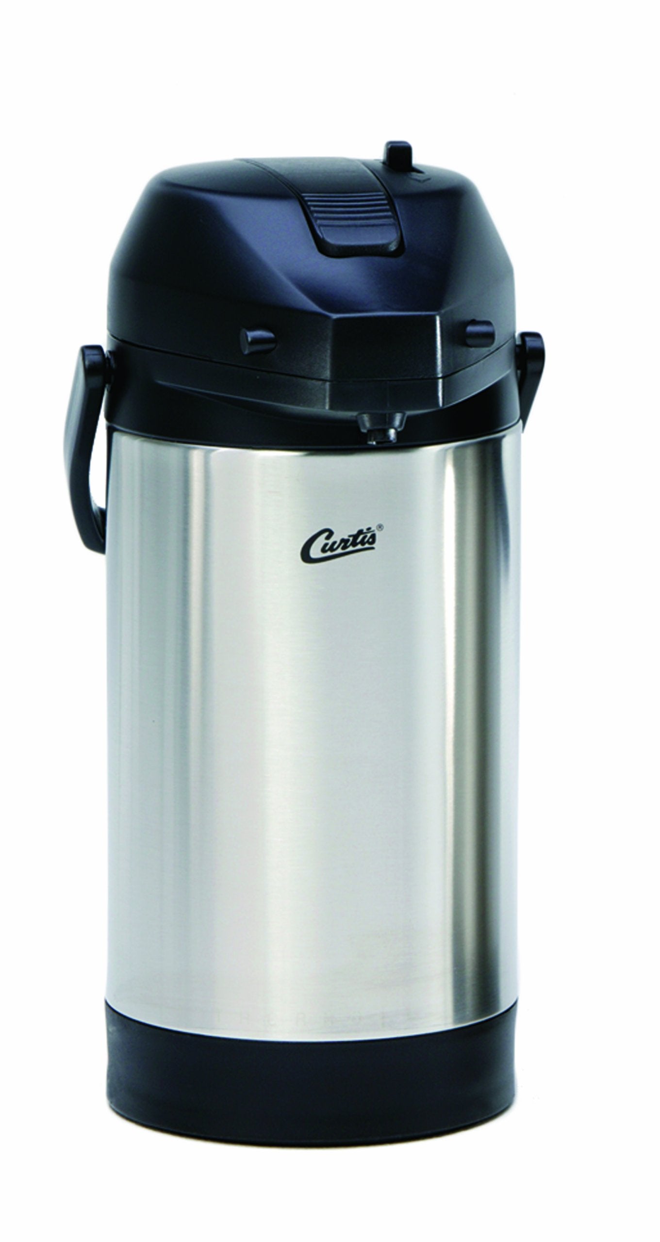 Wilbur Curtis Thermal Dispenser Air Pot, 2.5L S.S. Body S.S. Liner Lever Pump - Commercial Airpot Pourpot Beverage Dispenser - TLXA2501S000 (Each)