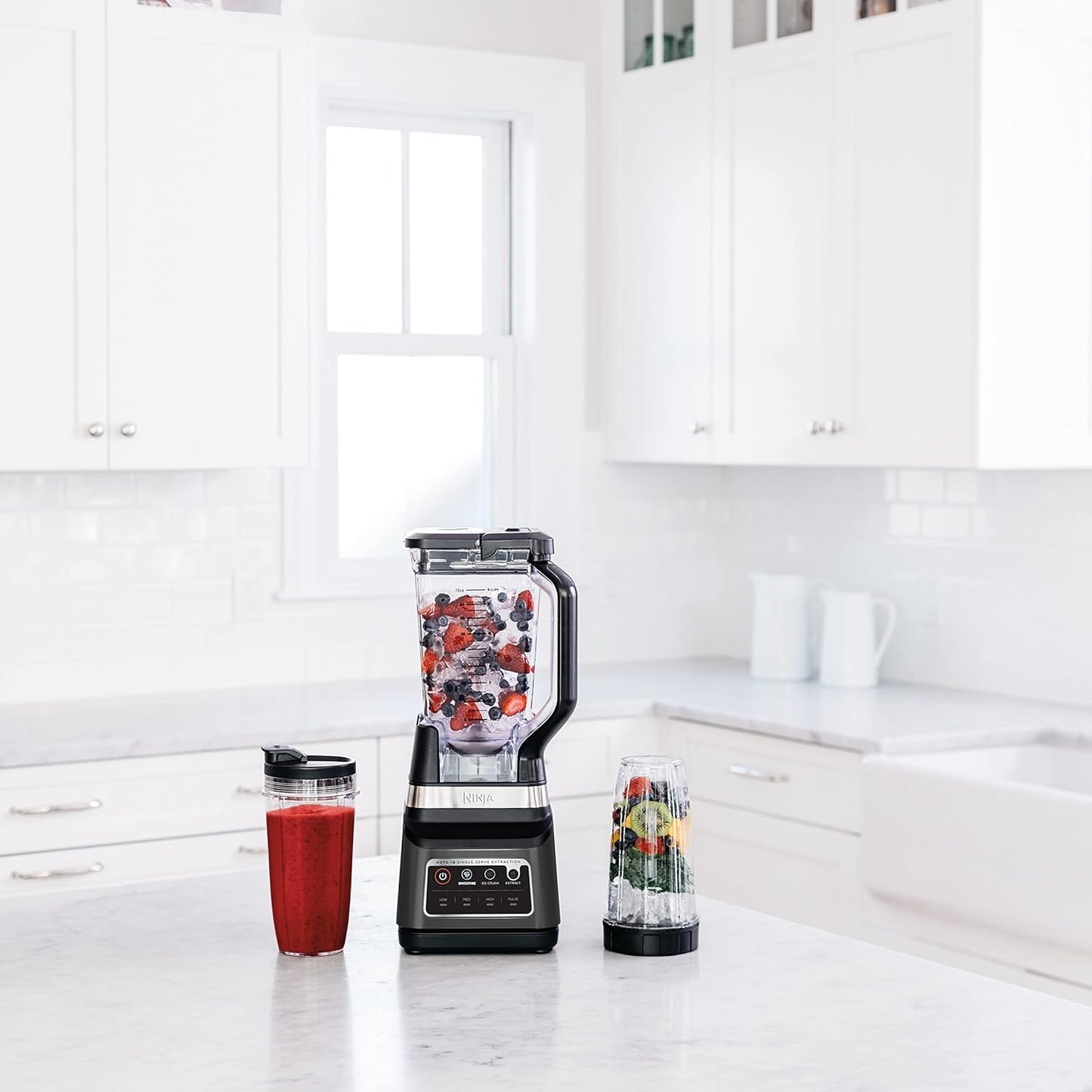 Ninja DB751A Pro Plus DUO Blender - 1400W Auto-IQ | 72oz Pitcher & 2x24oz Cups - Smoothies & Frozen Drinks