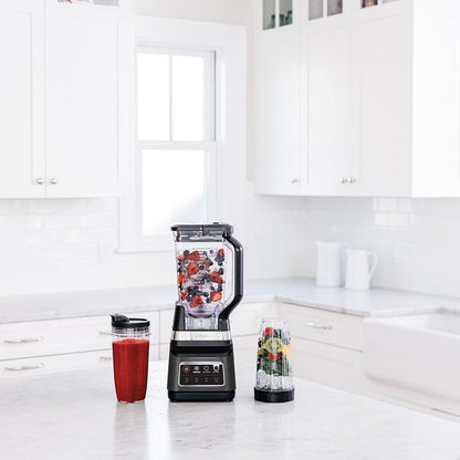 Ninja DB751A Pro Plus DUO Blender - 1400W Auto-IQ | 72oz Pitcher & 2x24oz Cups - Smoothies & Frozen Drinks
