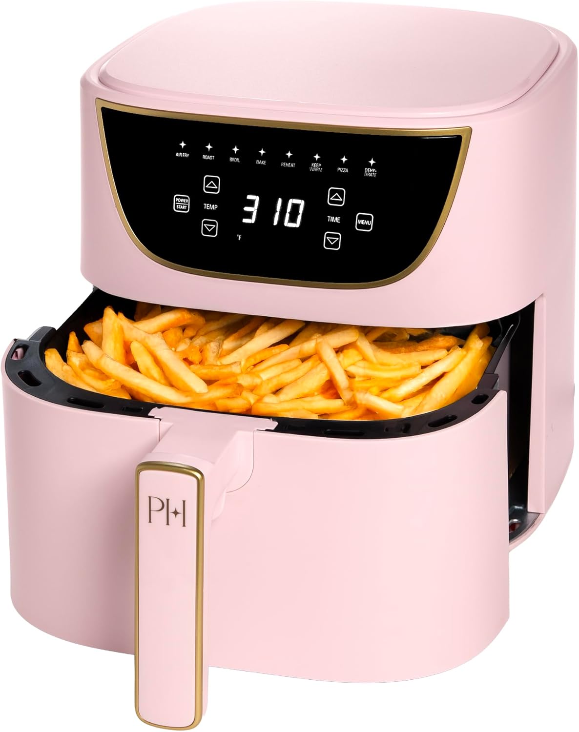 Paris Hilton Air Fryer - 6-Quart Nonstick Capacity with Touchscreen Display | 8-in-1 Cooking Functions, Pink