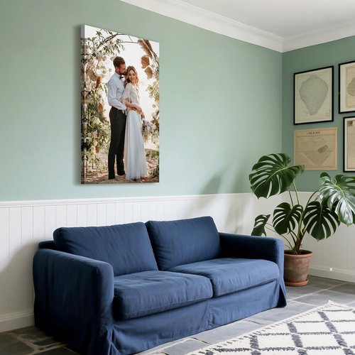 Custom Canvas Prints by [Brand Name] - Personalized Photo Wall Art for Weddings, Family & Pets | 20x36 Wrapped Frame