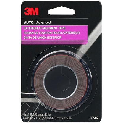 3M Auto Exterior Attachment Tape, 38582, 1/4 in x 5 ft