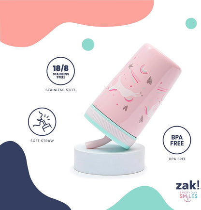 Zak Designs Kelso Toddler Sippy Cup - 12oz Vacuum Insulated, Leak-Proof Design for Kids | Spaceships