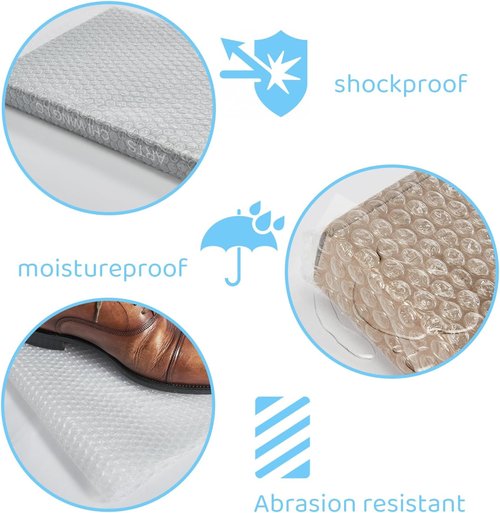 Bubble Wrap - 2 Pack 12 Inch x 72 Ft Air Cushioning Wrap Rolls for Protection & Moving Supplies