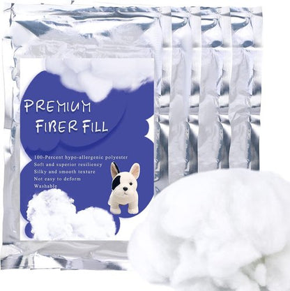 BUTUZE Premium Polyester Fiberfill Stuffing - 500g (17.6oz) High Resilience Fill for DIY Dolls & Pillows