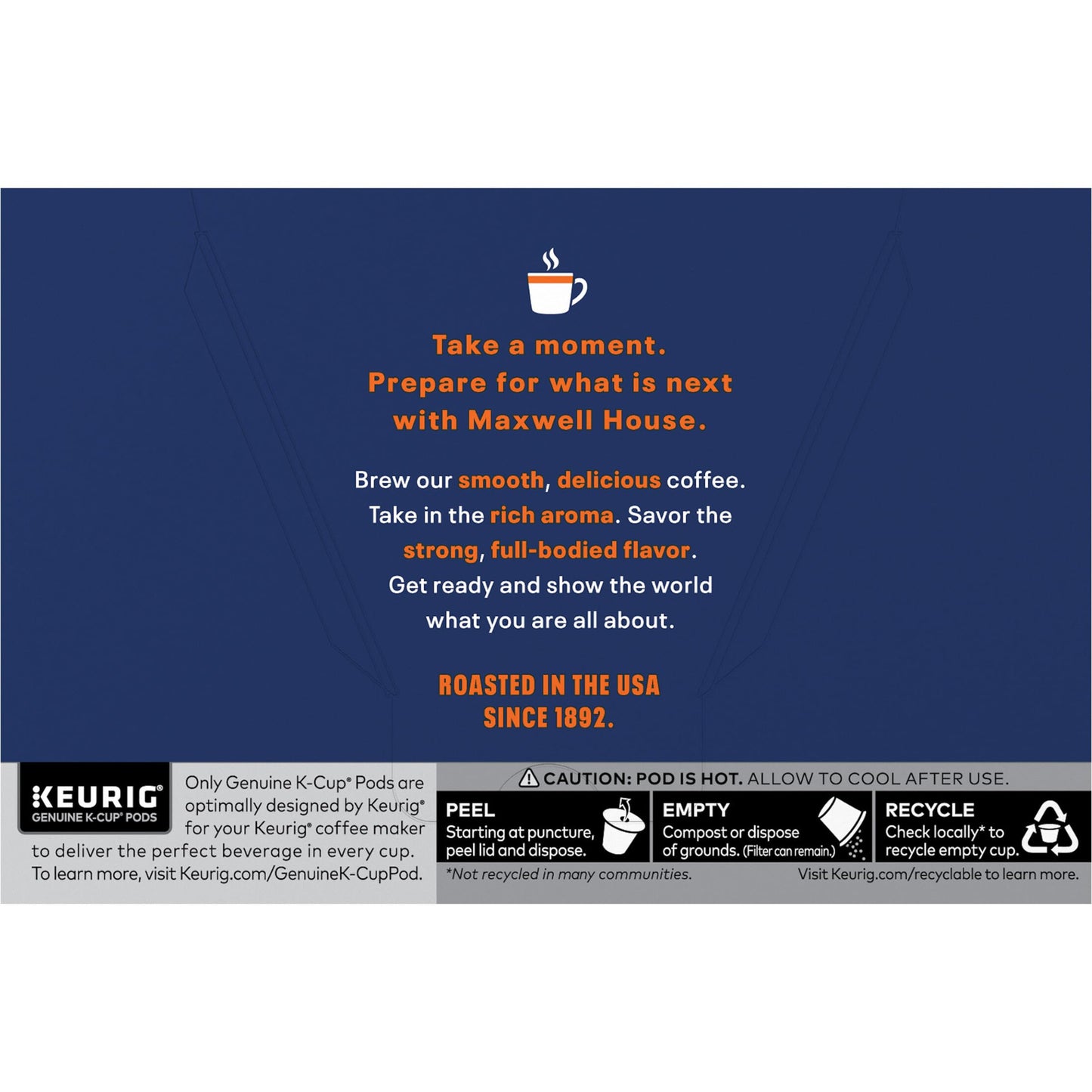 Maxwell House Original Roast Medium Roast K-Cup Coffee Pods, 12 ct Box