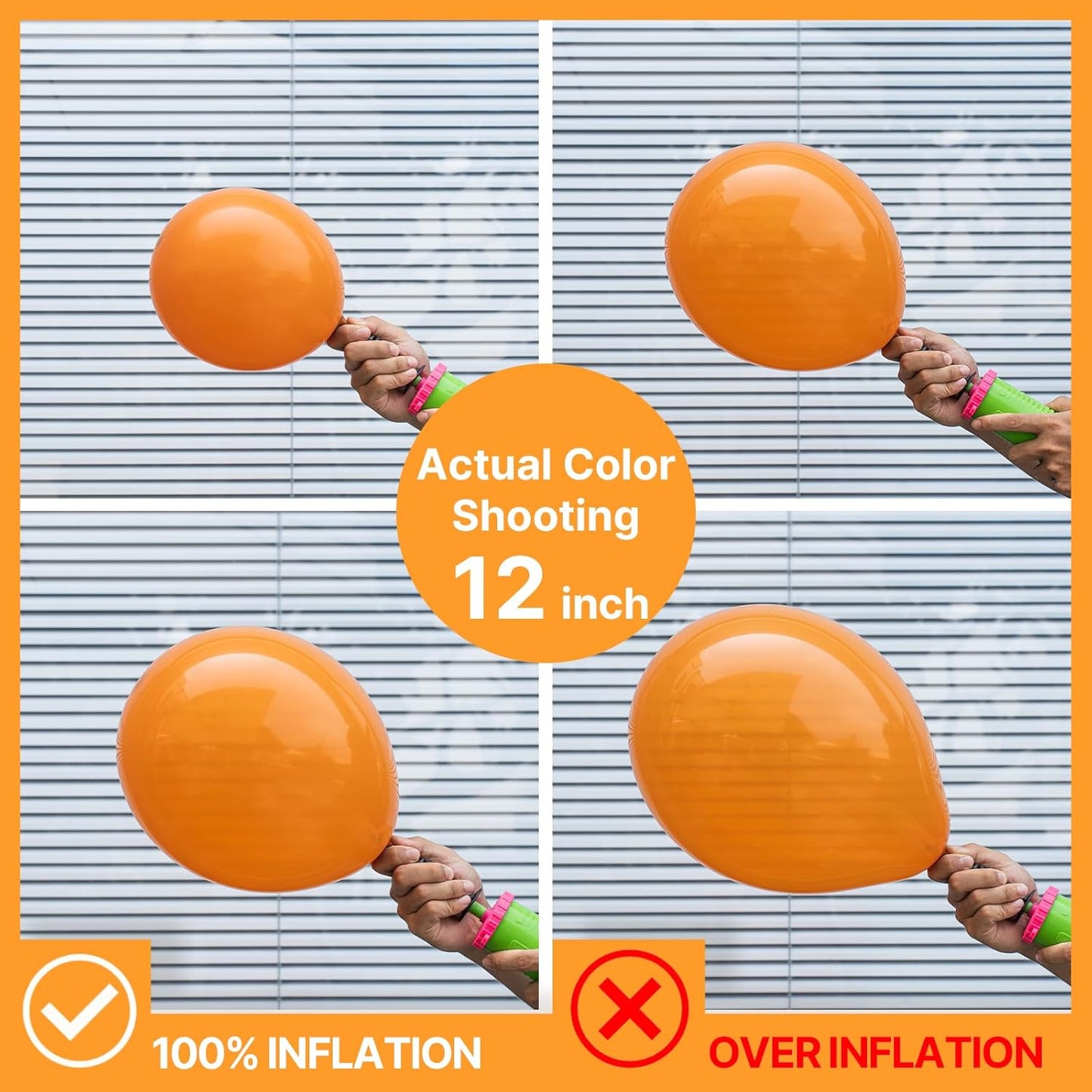 PartyWoo Orange Balloons - 127-Piece Matte Fall Balloon Arch Kit | Various Sizes for Thanksgiving & Parties