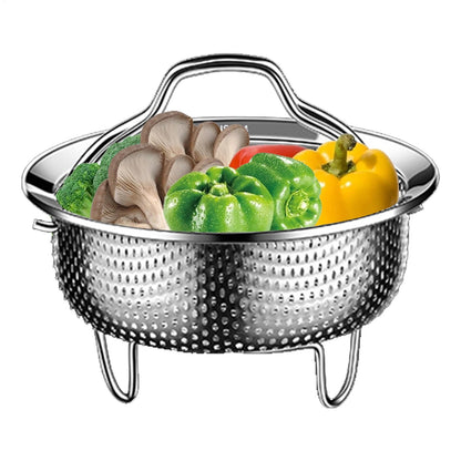 Rice Washer - Stainless Steel Cooking Steam Basket, Food Steamer | Vegetable Steamer Tray With Handle And Base Leg, Food Steamer Basket For Pressure Cookers