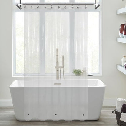 Mrs Awesome Clear PEVA Shower Curtain Liners with 3 Magnets, Water Proof Plastic Shower Liner for Bathroom or Shower Stall, 54x78