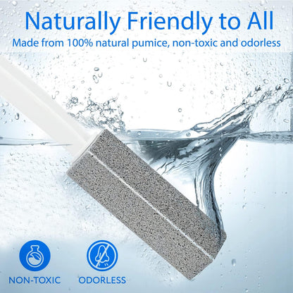 Skiennix Pumice Stone Set - Extra Long Handle for Effective Toilet Cleaning | 2 Pack