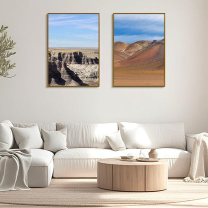 Frametory, A1 Aluminum Poster Frames, Acrylic Front, Thin Metal Picture Frame for 23.4x33.1 Photos, Horizontal/Vertical Wall Mount (1 Pack, Bronze)