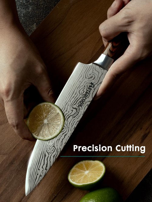 Astercook Chef Knife, 8 Inch Professional Kitchen Chef Knife, German High Carbon Stainless Steel Ultra Sharp Knife, Chefs Knives with Ergonomic Handle and Gift Box