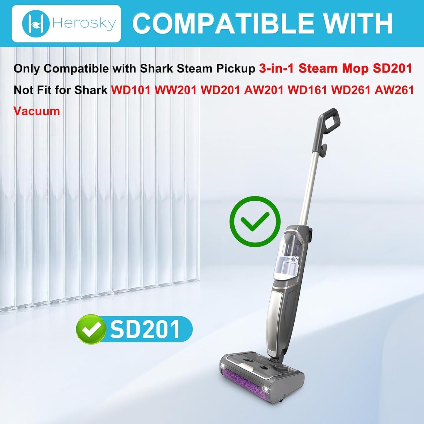 Skiennix 2PCS SD201 Roller - Compatible With Shark Steam Mop SD201, SD200, SD201C, SD201Q, SD205, SD205CCO