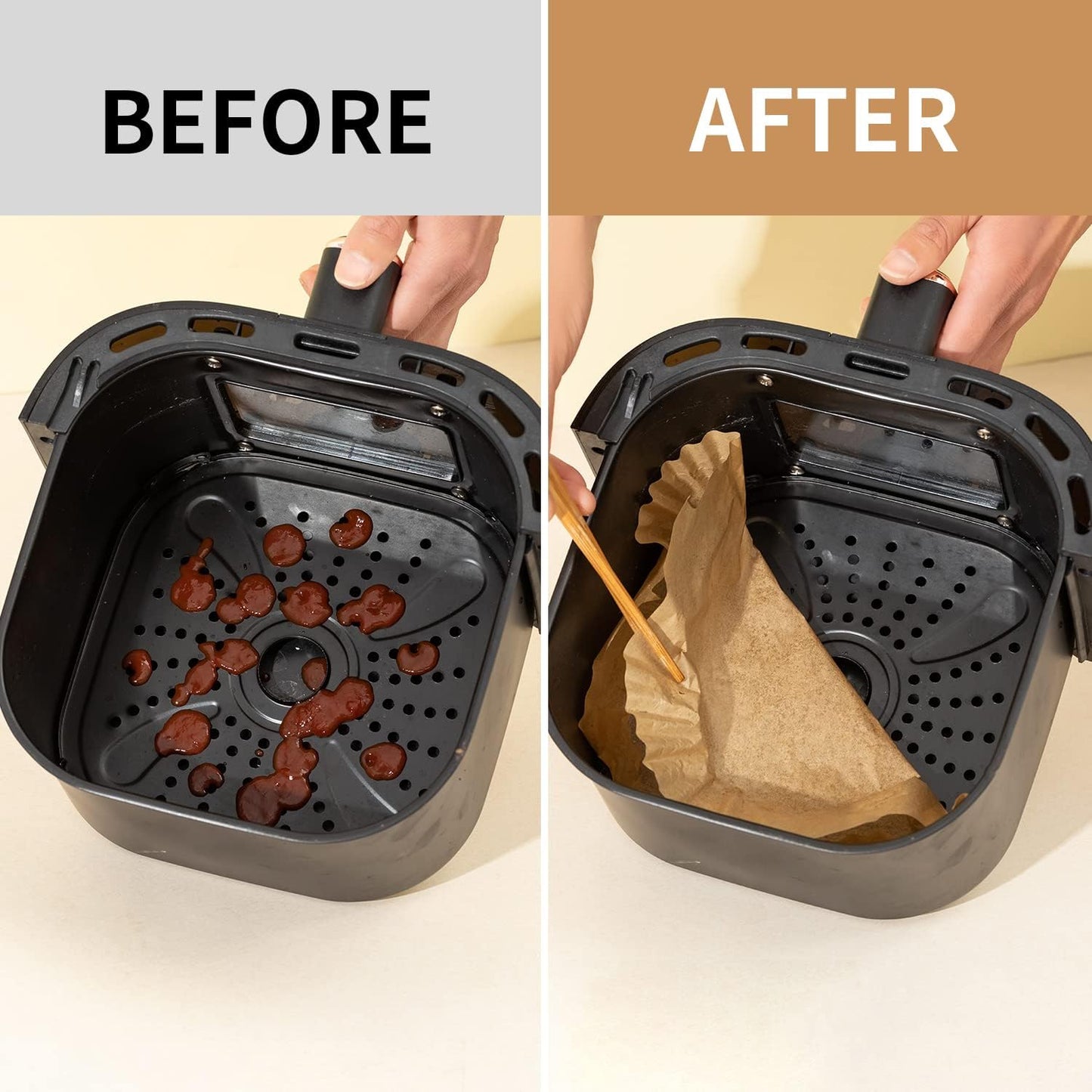 Ninja | Air Fryer Liners - 120 Pcs Disposable Parchment Paper for Ninja Foodi Smart XL & FG551