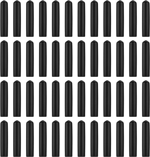 EBOOT 48 Pack Black Rubber Pourer Cap Liquor Bottle Pourer Cover Dispenser Spout Dust Covers