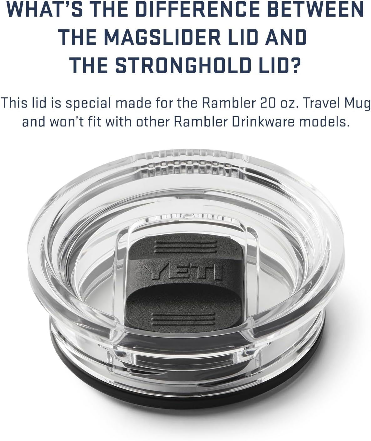 YETI Rambler 20 oz Travel Mug - Stainless Steel, Vacuum Insulated with Stronghold Lid for Durability