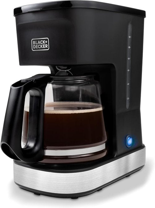 BLACK+DECKER 12-Cup Coffee Maker - One-Switch Drip Design with Vortex Showerhead & Keep Warm Function