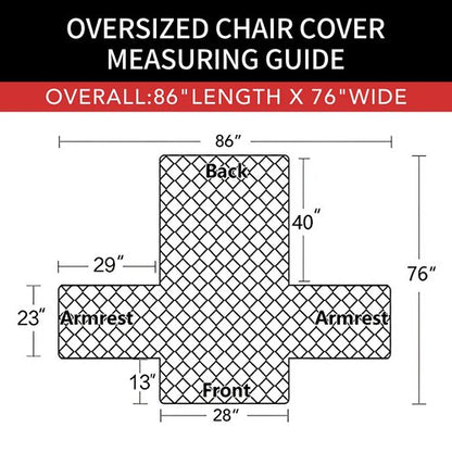 Easy-Going Oversized Chair Sofa Slipcover Reversible Sofa Cover Water Resistant Couch Cover Furniture Protector Cover with Elastic Straps for Pets Dog (Oversized Chair, Black/Beige)