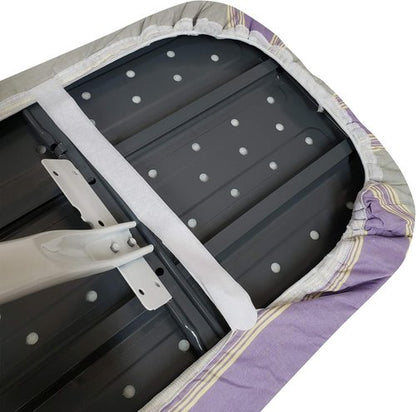 HOMZ Premium Ironing Board Cover & Pad - Standard Width, 13-15" W x 53-55" L, Purple Diagonal Stripe