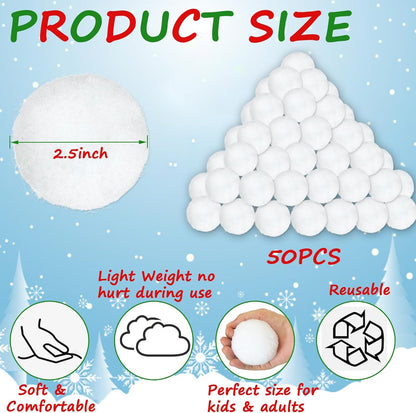 Skiennix Reusable Water Balls - 50 Pack Fake Snowballs for Outdoor Fun | Indoor Activity Toys for All Ages