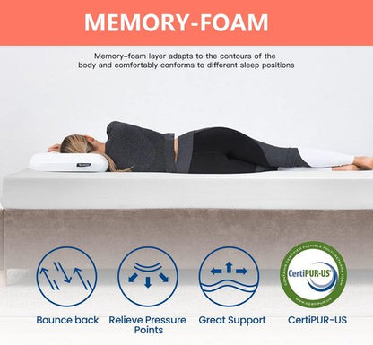 FDW 5-Inch Queen Mattress - Medium Firm Gel Memory Foam | CertiPUR-US Certified | Pressure Relief & Cooling Comfort