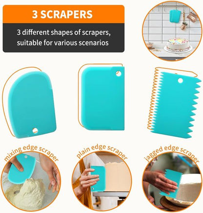 ALLTOP Piping Bags and Tips Set | Ultimate Cake Decorating Kit with 100 Disposable Bags & 12 Frosting Tips