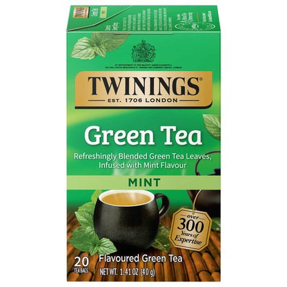 TWININGS TEA, TEA,GREEN,MINT 20 BAG