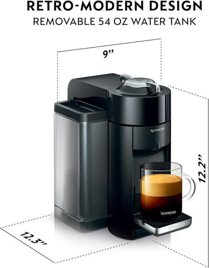 De'Longhi Nespresso Vertuo Coffee & Espresso Maker - Piano Black with Aeroccino Frother