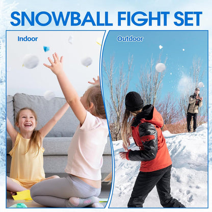 Skiennix Snow Toy Balls - 20 Pack Soft Plush Indoor Snow Fight Balls for Kids | Winter Fun & Christmas Decor