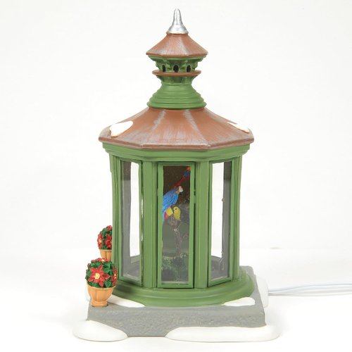 Department 56 Dickens Village Collection - 40th Anniversary Aviary Lit Building | Handcrafted Porcelain Christmas Decor, 5.9 Inch