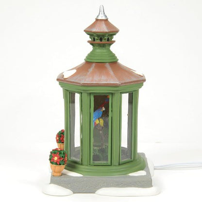 Department 56 Dickens Village Collection - 40th Anniversary Aviary Lit Building | Handcrafted Porcelain Christmas Decor, 5.9 Inch