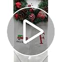 Personalized Fall Wreath Sash with Monogram and Embroidered Blue Pumpkin - Fall 09