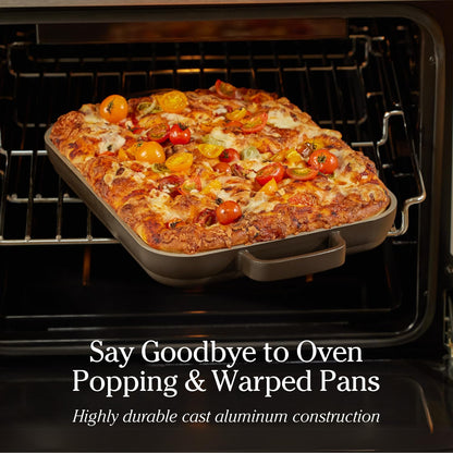 Our Place Mini Griddle Pan - 2 Quart Nonstick Ceramic Sheet Pan & Stovetop Griddle with Handles | Toxin-Free Cast Aluminum | Oven Safe up to 450°F | Compatible with All Cooktops | Sage