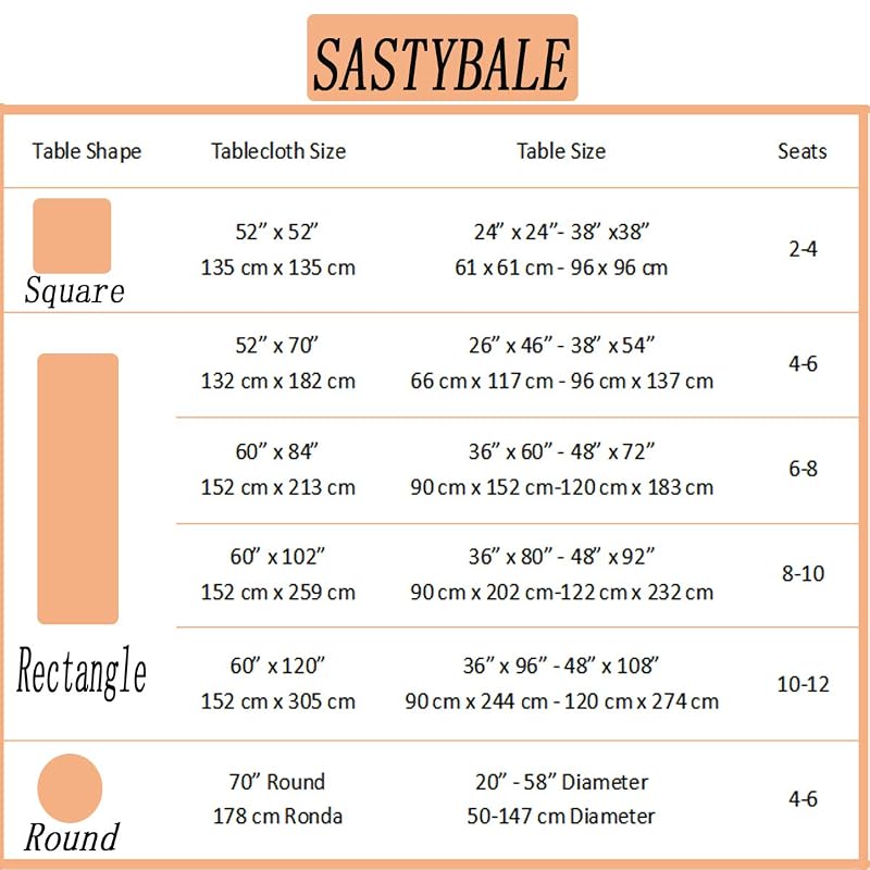 SASTYBALE Christmas Tablecloth 60 x 120 Rectangular - Red Xmas Tree Pattern