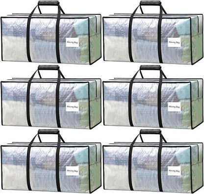 Heavy Duty Moving Bags by [Brand Name] - Extra Large Storage Totes with Padded Handles & Strengthened Zipper