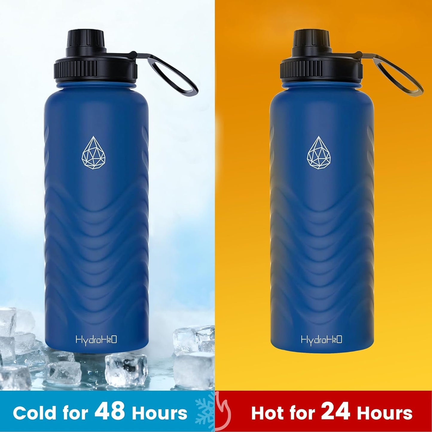 Skiennix 24oz Stainless Steel Insulated Water Bottle - 48H Cold & 24H Hot, Leak-Proof, BPA-Free | Blue