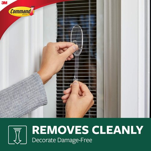 Command Outdoor Mounting Strips - 4 Medium & 2 Large Clear Strips for Easy Installation