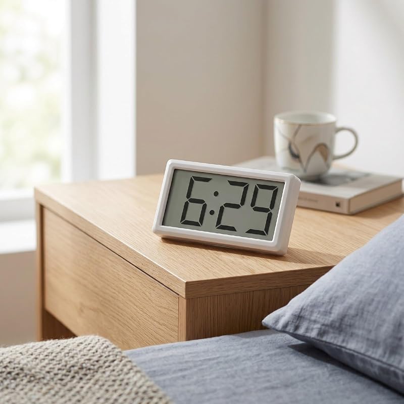 Magnetic Battery-Operated Digital Clock for Fridge, Locker, Cabinet