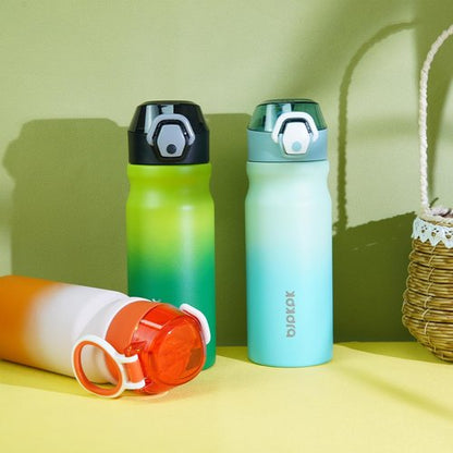 BJPKPK Insulated Water Bottle - 18oz Stainless Steel Flask with Straw & Carry Handle | Mint Color