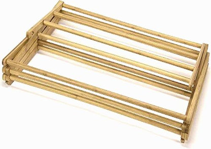 HOME IT Wooden Clothes Drying Rack - Collapsible Bamboo Laundry Rack for Efficient Drying - Heavy Duty & Pre-Assembled