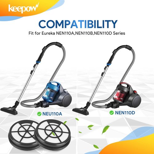 KEEPOW Vacuum Filters - Compatible with Eureka Whirlwind NEN110A, NEN110B, NEN110D | 2-Pack