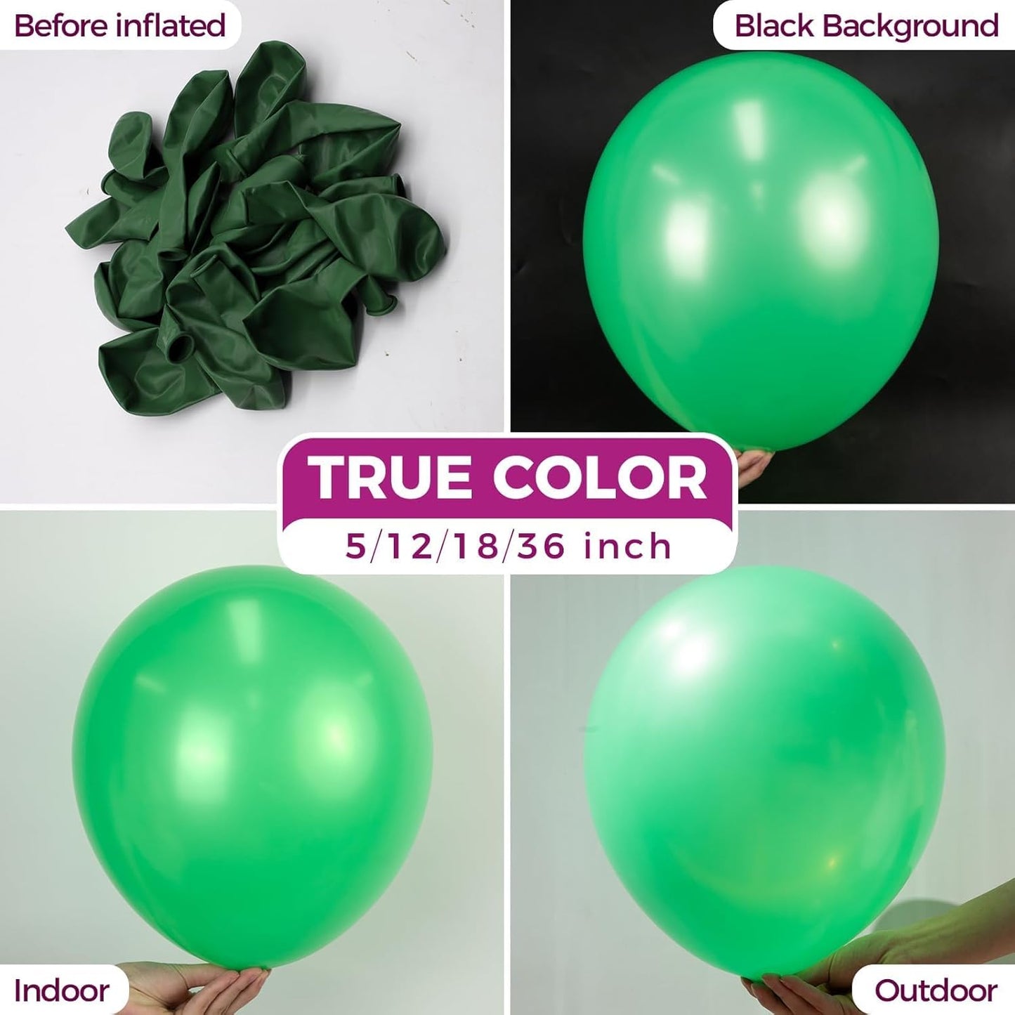 Bezente Green Balloons - 150 Pack 5-Inch Matte Light Green Latex Balloons for Parties & Events