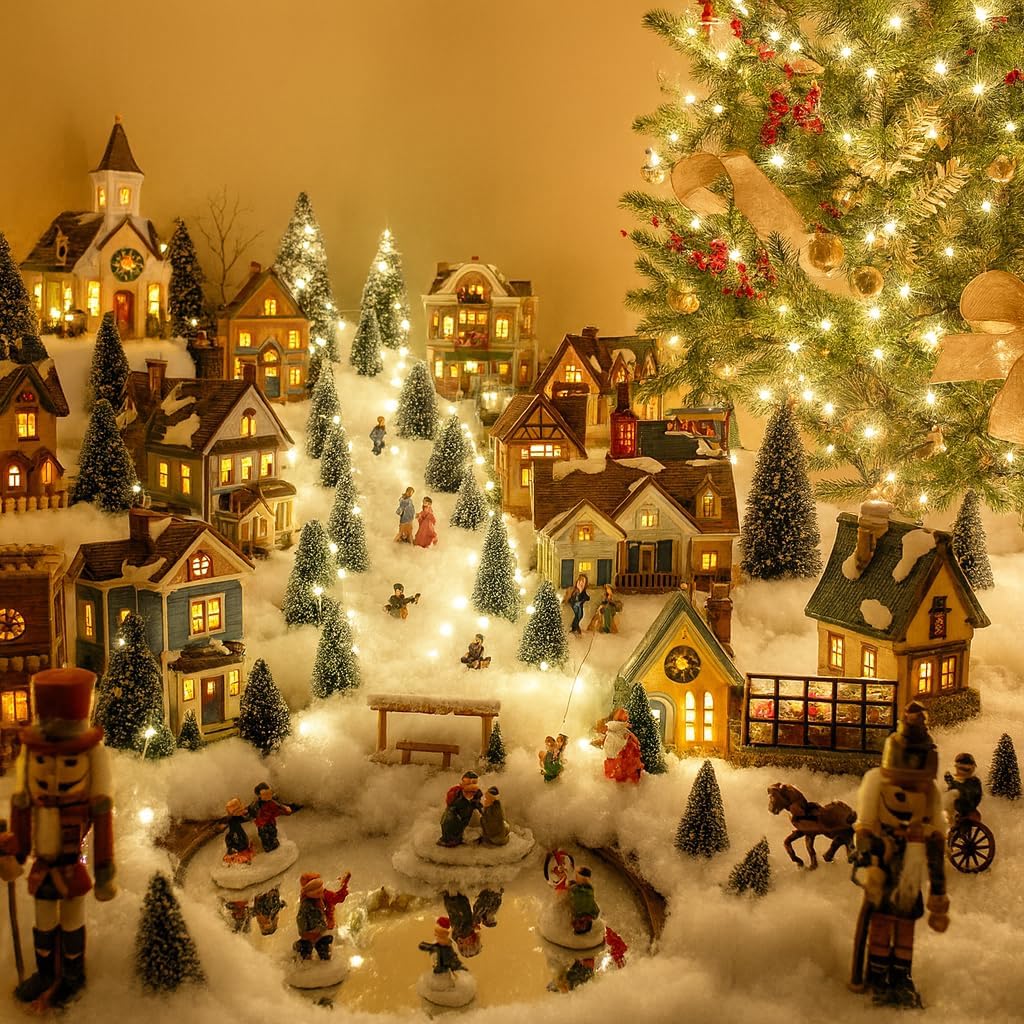 Skiennix Christmas Fake Snow Decor - Fluffy Flame Resistant Indoor Cotton Snow Blanket | 5.6oz for Holiday Crafts & Decorations
