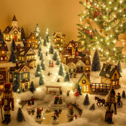 Skiennix Christmas Fake Snow Decor - Fluffy Flame Resistant Indoor Cotton Snow Blanket | 5.6oz for Holiday Crafts & Decorations