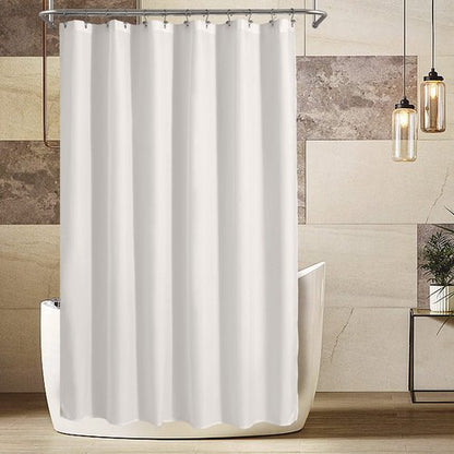 ALYVIA SPRING Long Fabric Shower Curtain Liner Waterproof - 72" x 80", Soft & Lightweight Long Shower Curtain with Magnets, Machine Washable - 72x80, White