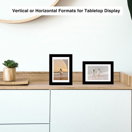 JCJMY 18-Pack Black 4x6 Picture Frames - Gallery Wall Decor Set for Hanging & Tabletop Display