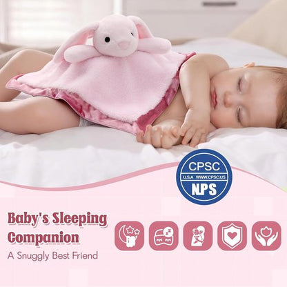Bunny Loveys | 14" Soft Baby Security Blanket & Snuggle Toy for Newborns - Perfect Gift for Boys & Girls