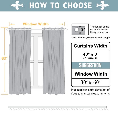 ChrisDowa Blackout Curtains 63 inches Long for Bedroom - 2 Panels Set Grommet Thermal Insulated Room Darkening Curtains for Living Room (Biscotti Beige, 42 x 63 Inch)